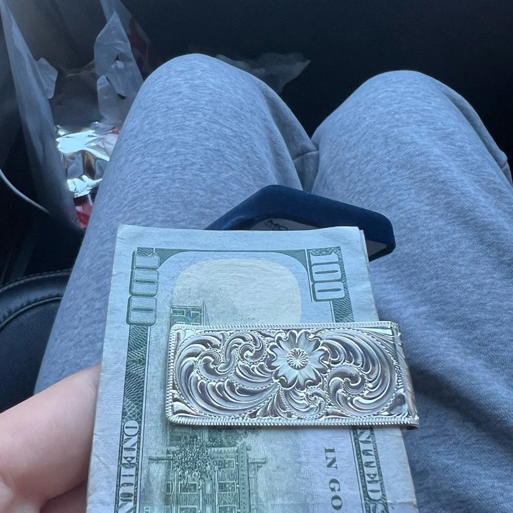 Montana Silversmiths Silver and Gold Ornate Money Clip